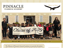 Tablet Screenshot of pinnacleclassicalacademy.com